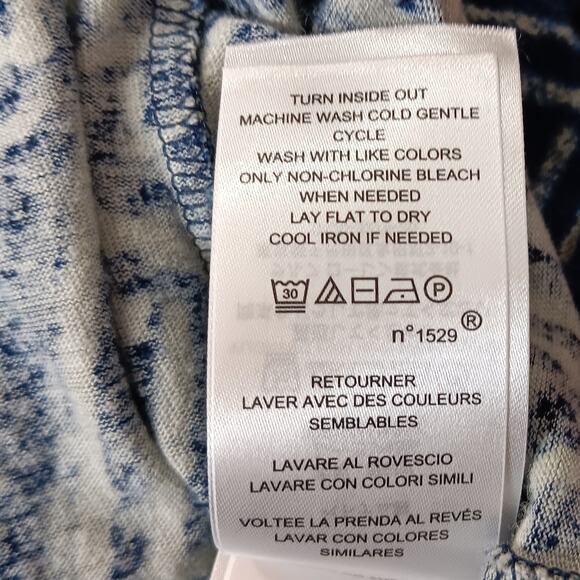 RALPH LAUREN Blouse Top Shirt Linen Blend Size 2X Blue Short Sleeves Tie Front - Picture 5 of 8